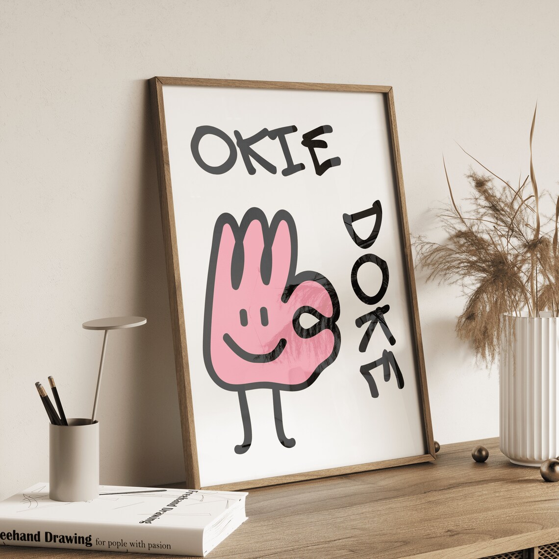 Okie Doke Mid Century Typography Art Print - Image 4