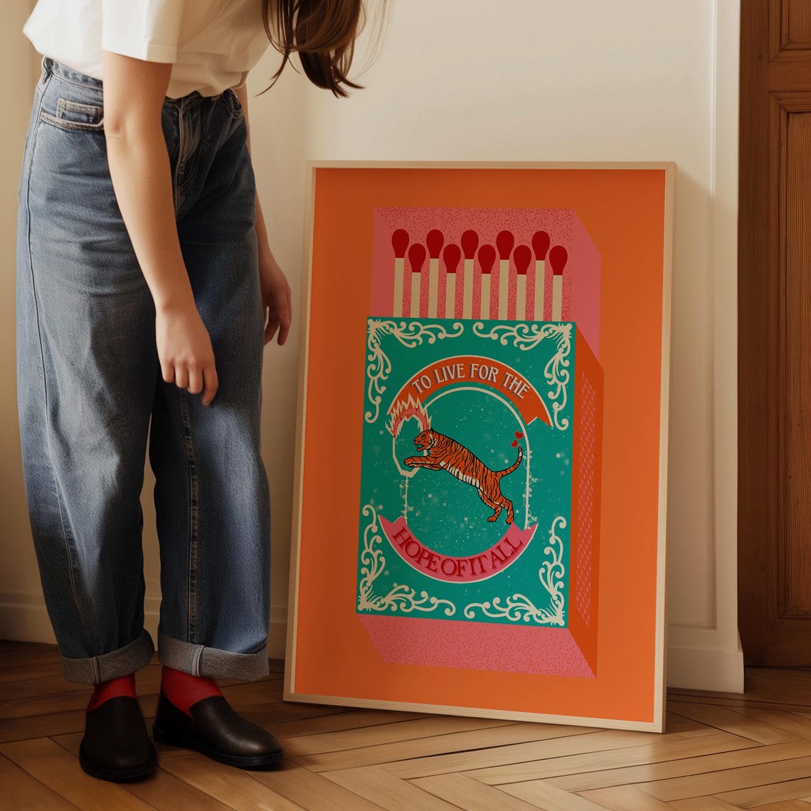 Taylor Swift August Matchbox Tiger Lyric Pop Art Wall Poster