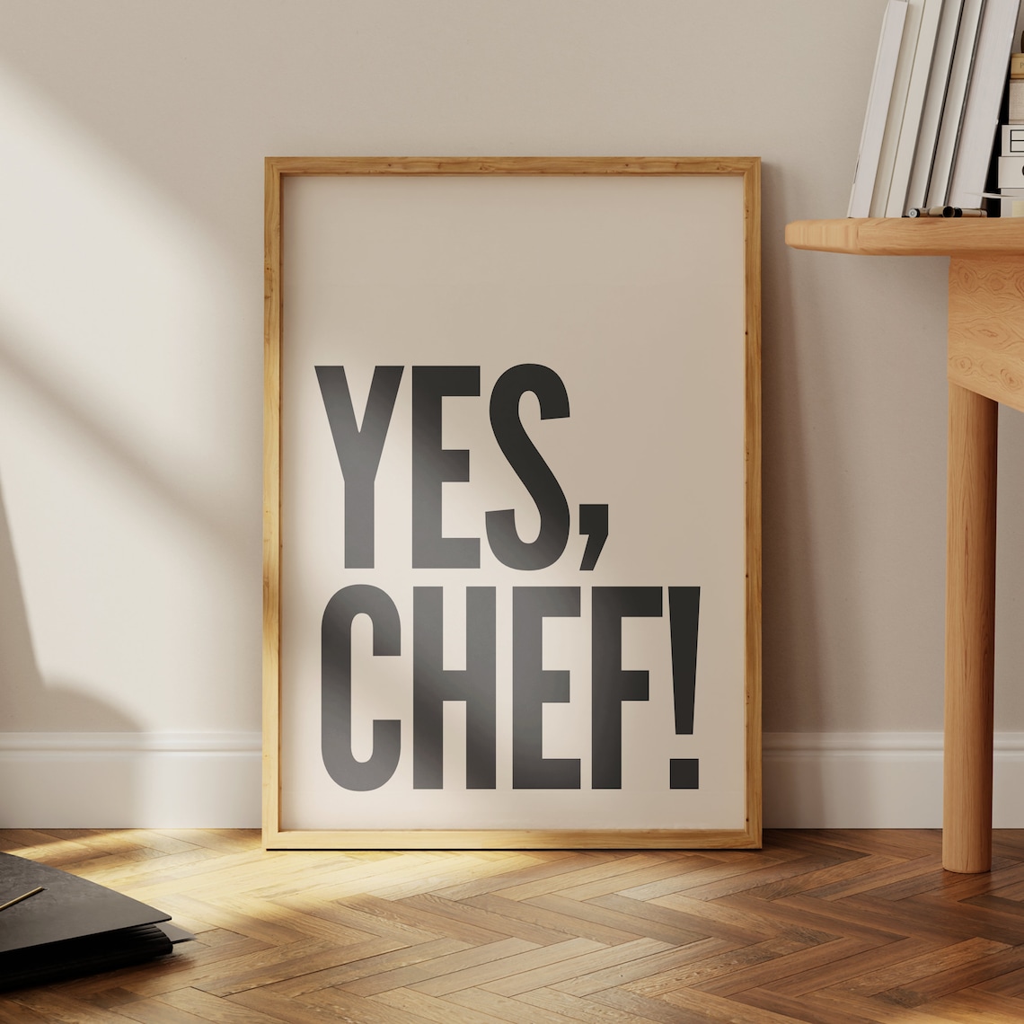 Yes Chef Kitchen Quote Art Print, Bear-Inspired - Image 4