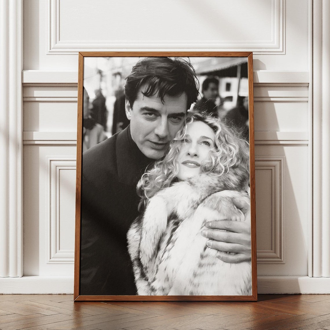 Mr Big And Carrie Bradshaw Poster Vogue Wall Art Black And White Print Sex And The City Poster Fashion Wall Art Hollywood Poster Retro Print