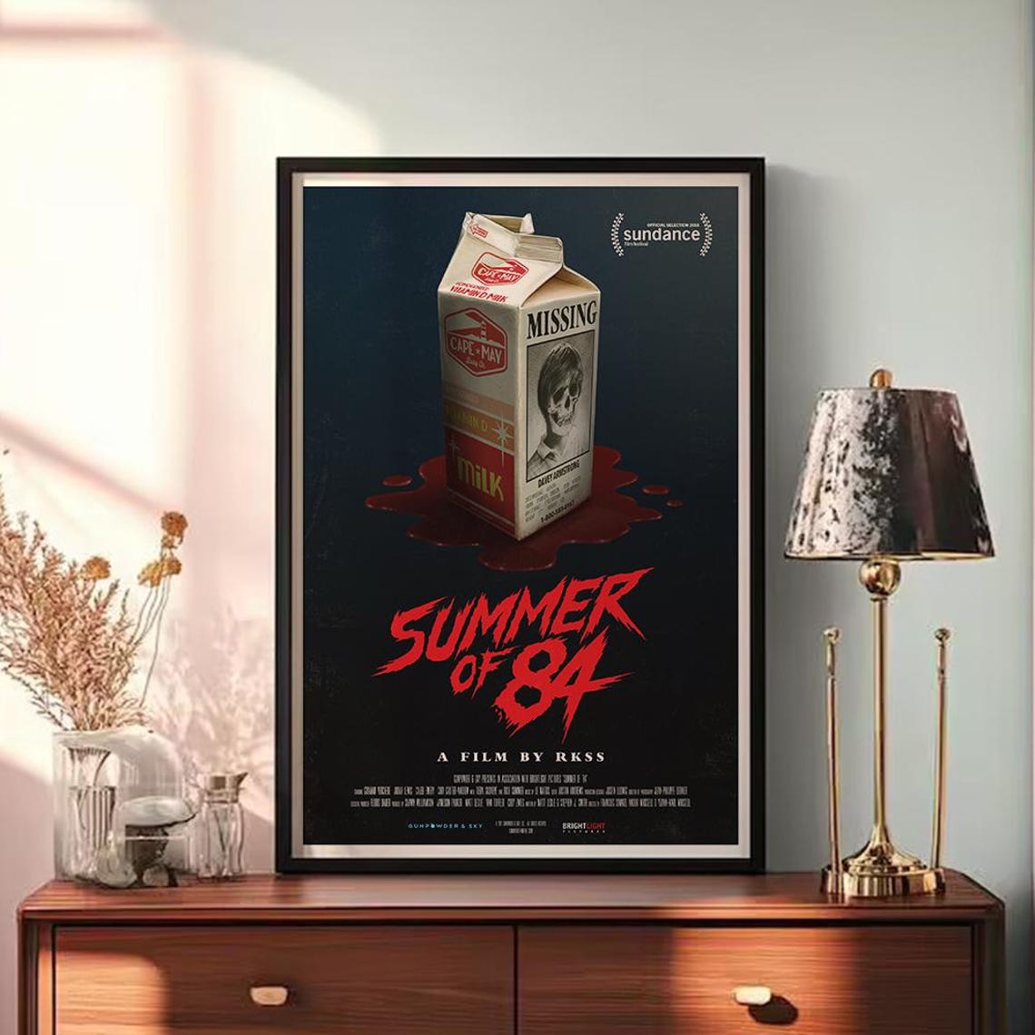 Summer Of 84 RKSS Horror Film Milk Carton Missing Skull Red Poster - Image 3