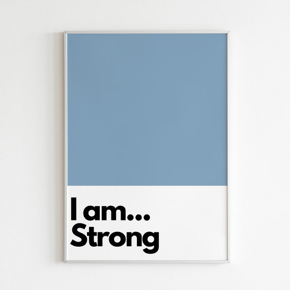 I Am Strong, Kids Bedroom Nursery Art Print