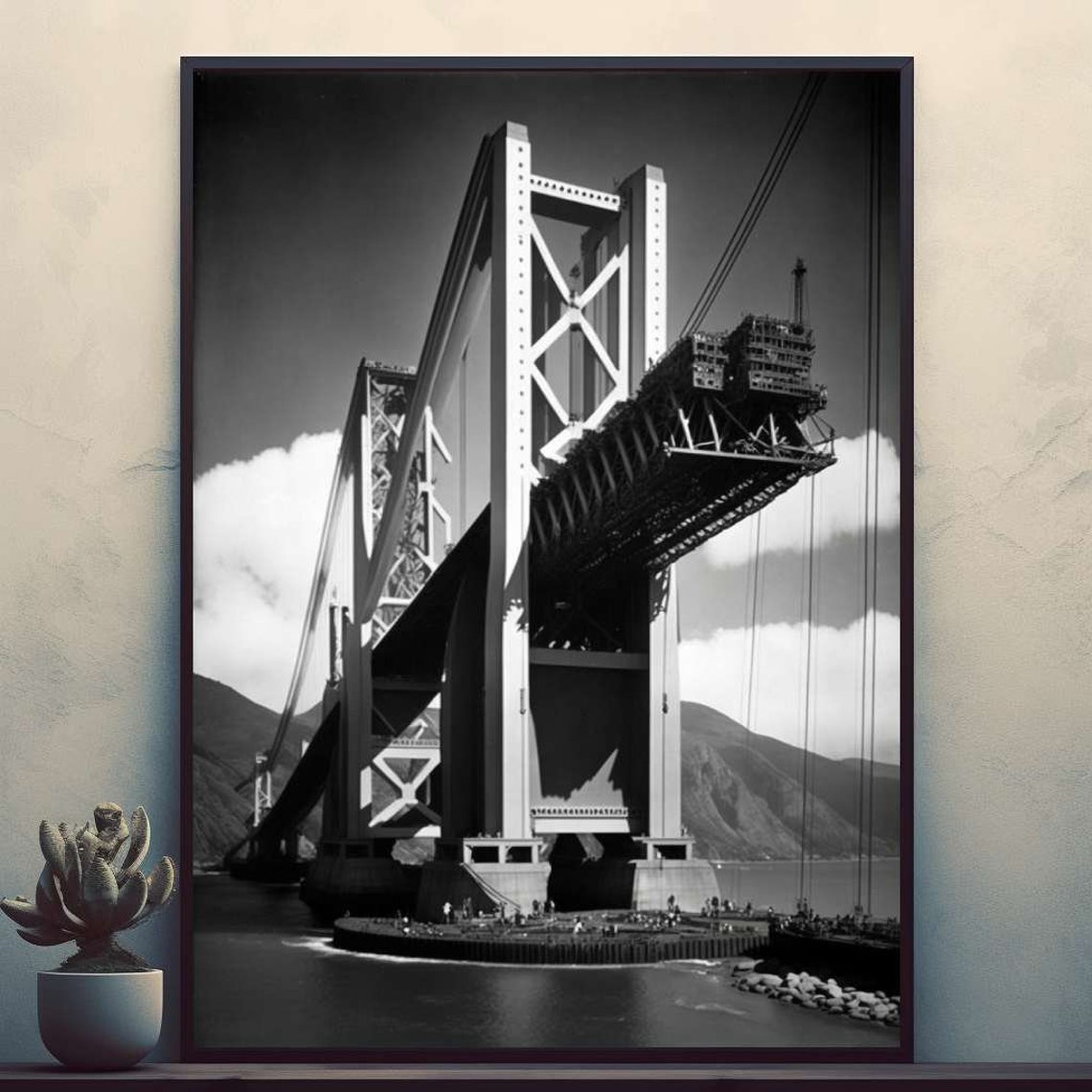 Golden Gate Bridge Travel Poster Posters Prints Wall Art Modern Home Room Bar Decor Painting Unframed