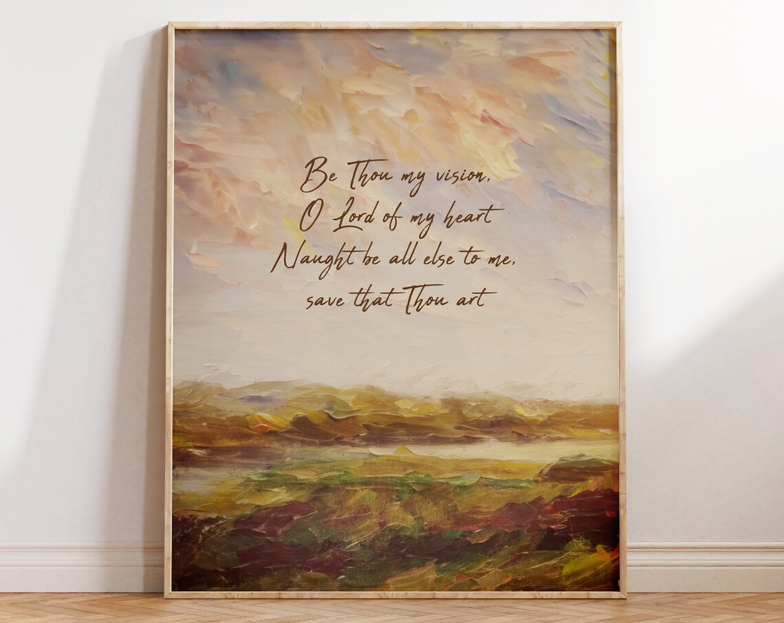 Be Thou My Vision Christian Hymn Art Print