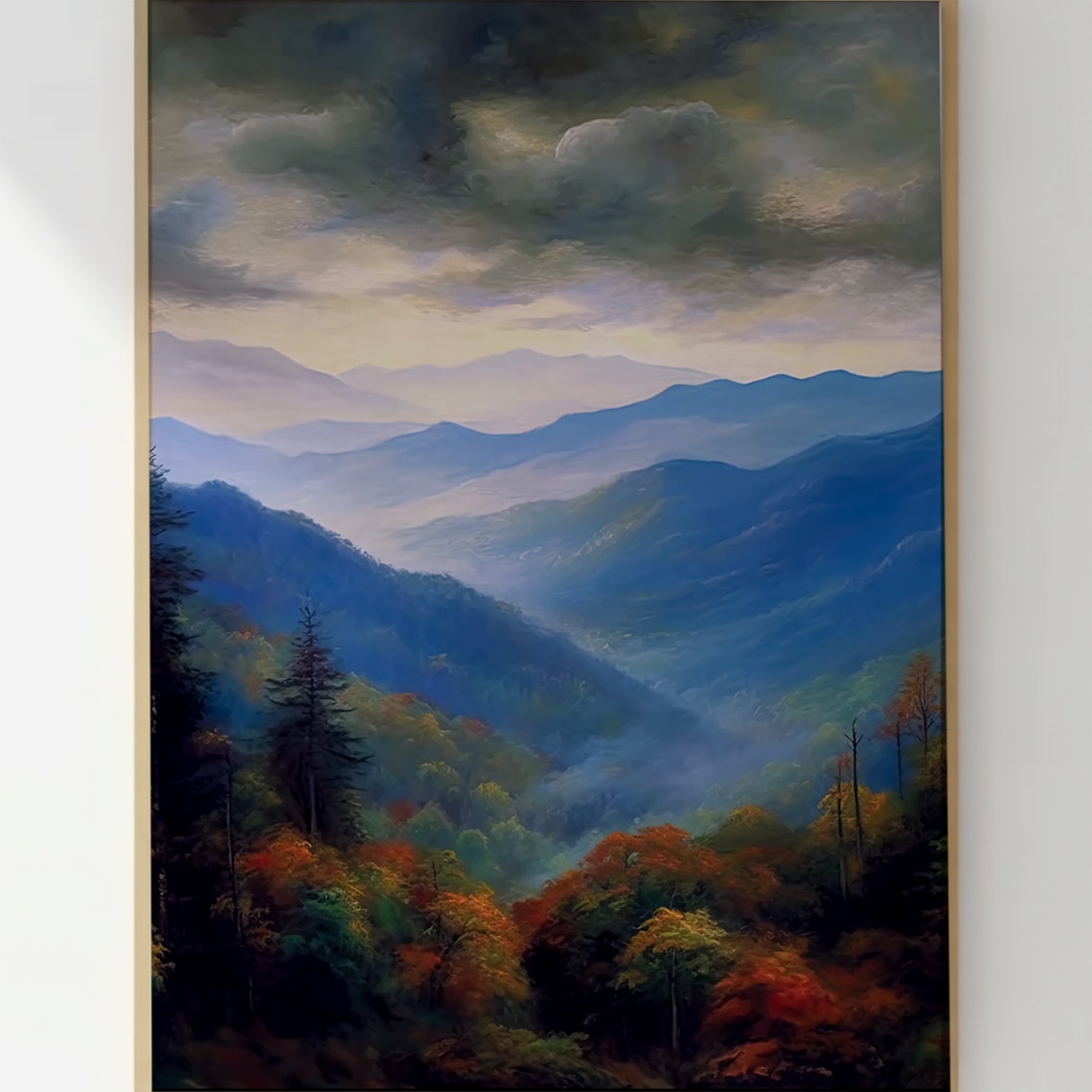 North Carolina Smoky Mountains Tennessee Vintage Retro Print National Park Poster Print Poster Art Print National Park Print Smokies Gift