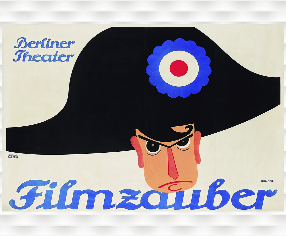Berliner Theater Filmzauber 1911 Napoleon Bicorne Art Poster