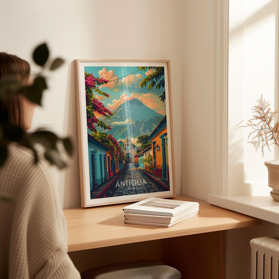 Antigua Travel Poster, Guatemala Wall Art Print - Image 2