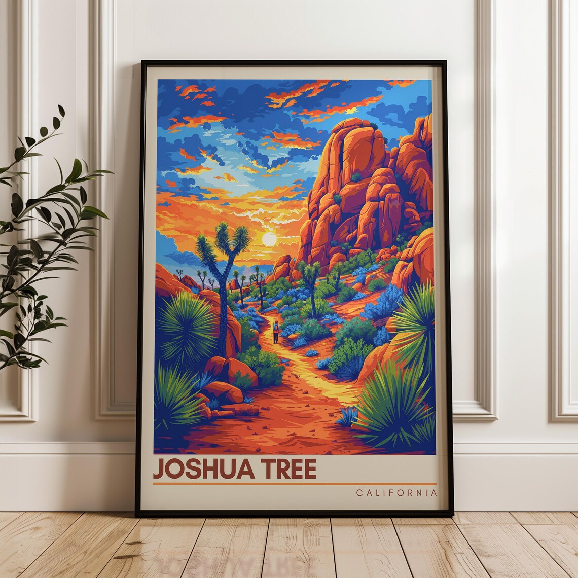 Joshua Tree National Park Travel Poster, Wall Art Print