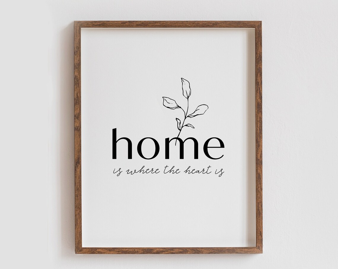 Home Is Where The Heart Is Botanical Art Print - Image 3