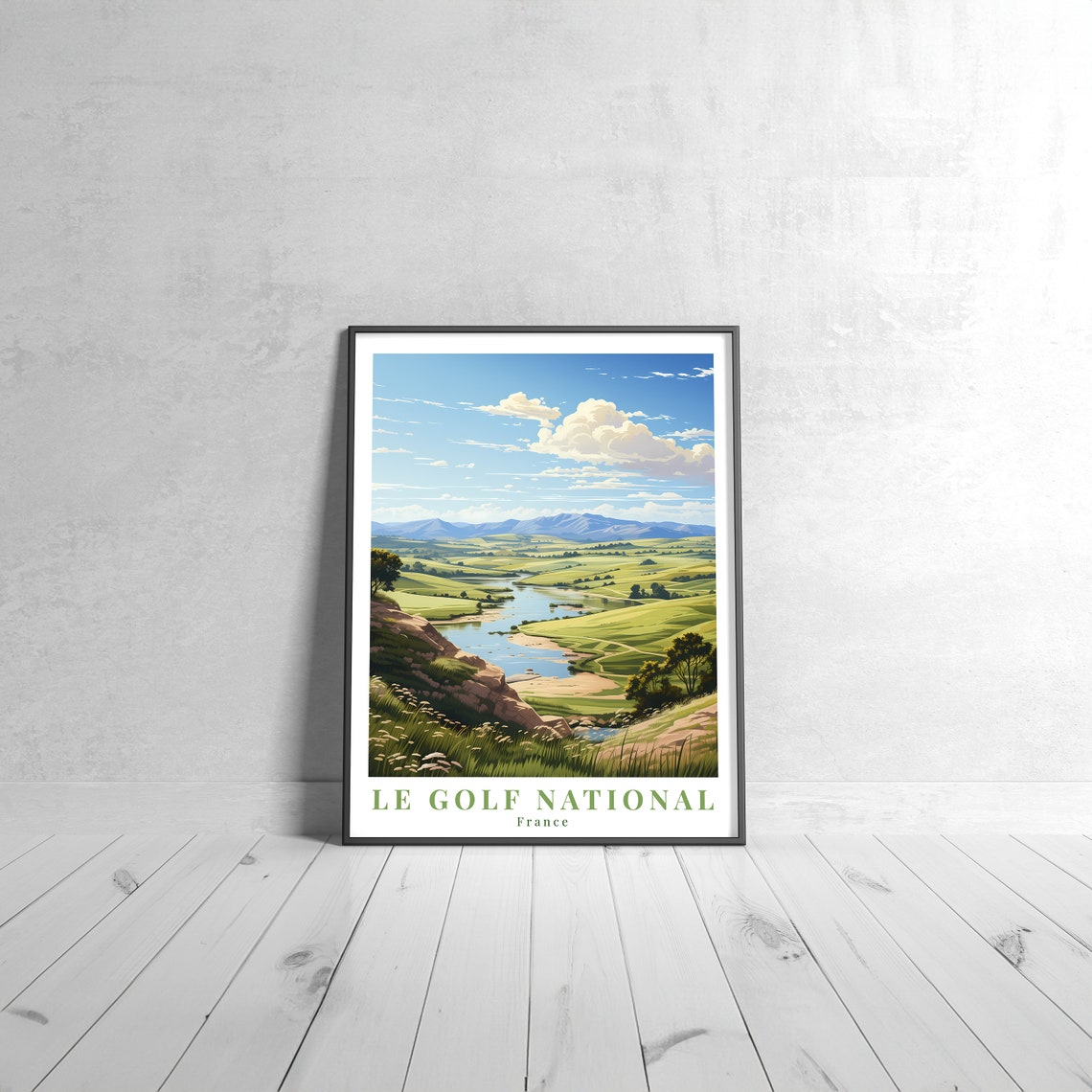 Le Golf National France Countryside Landscape Golf Art Poster