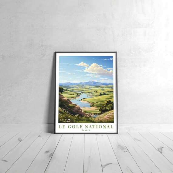 Le Golf National France Countryside Landscape Golf Art Poster