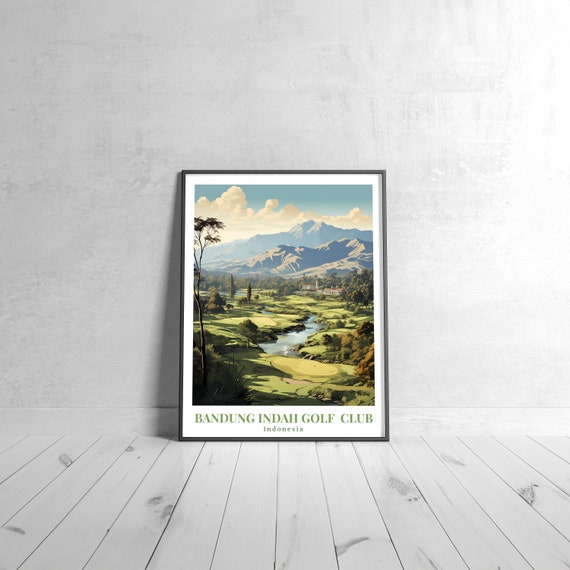 Bandung Indah Golf Club Indonesia Course Scenic Travel Poster