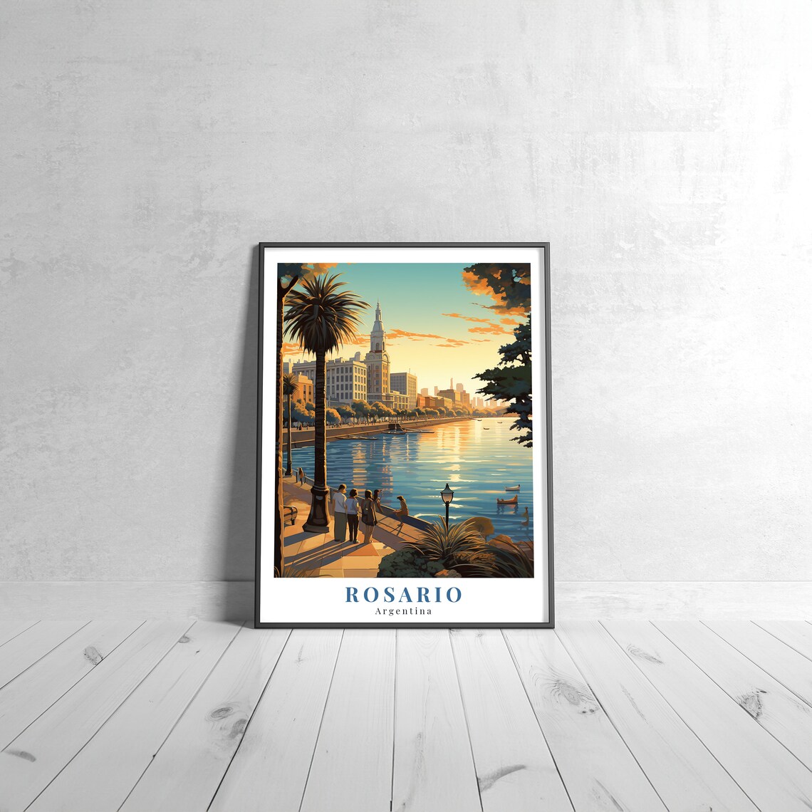 Rosario Vintage Travel Poster, Argentina Art Print