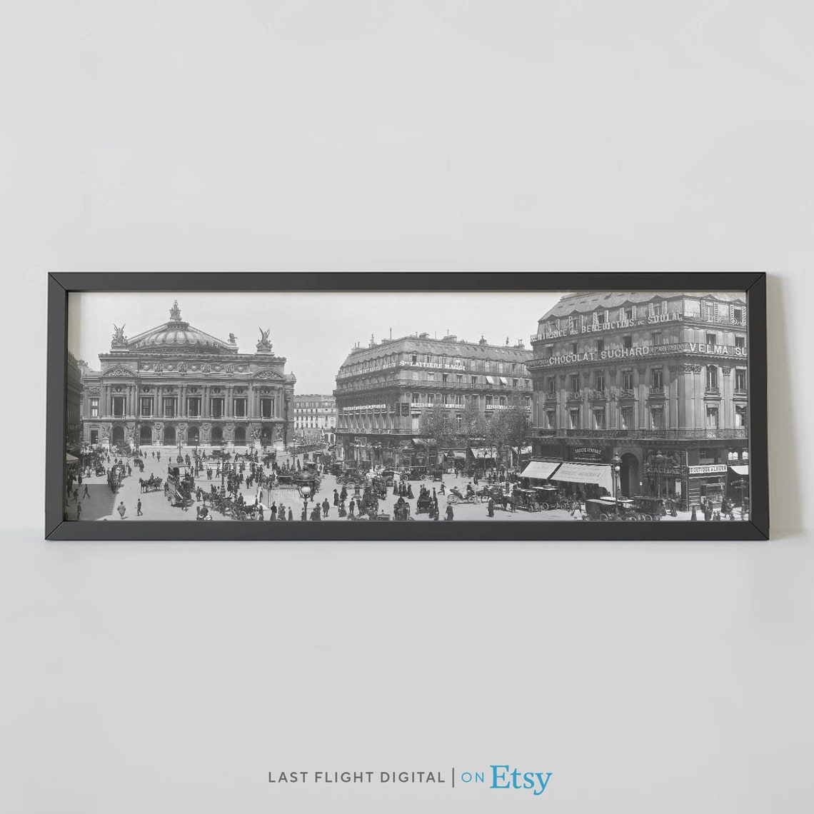 Vintage Paris Print France Poster Place De Lopera France Print Paris Poster Vintage Paris Photo Skyline Cityscape Old Paris Photo