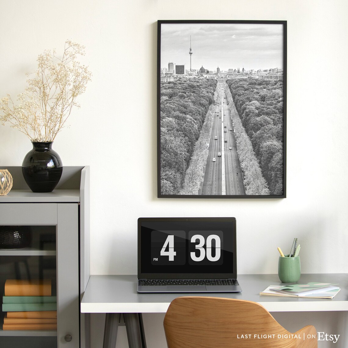 Berlin TV Tower Travel Poster, City Skyline Print - Image 3