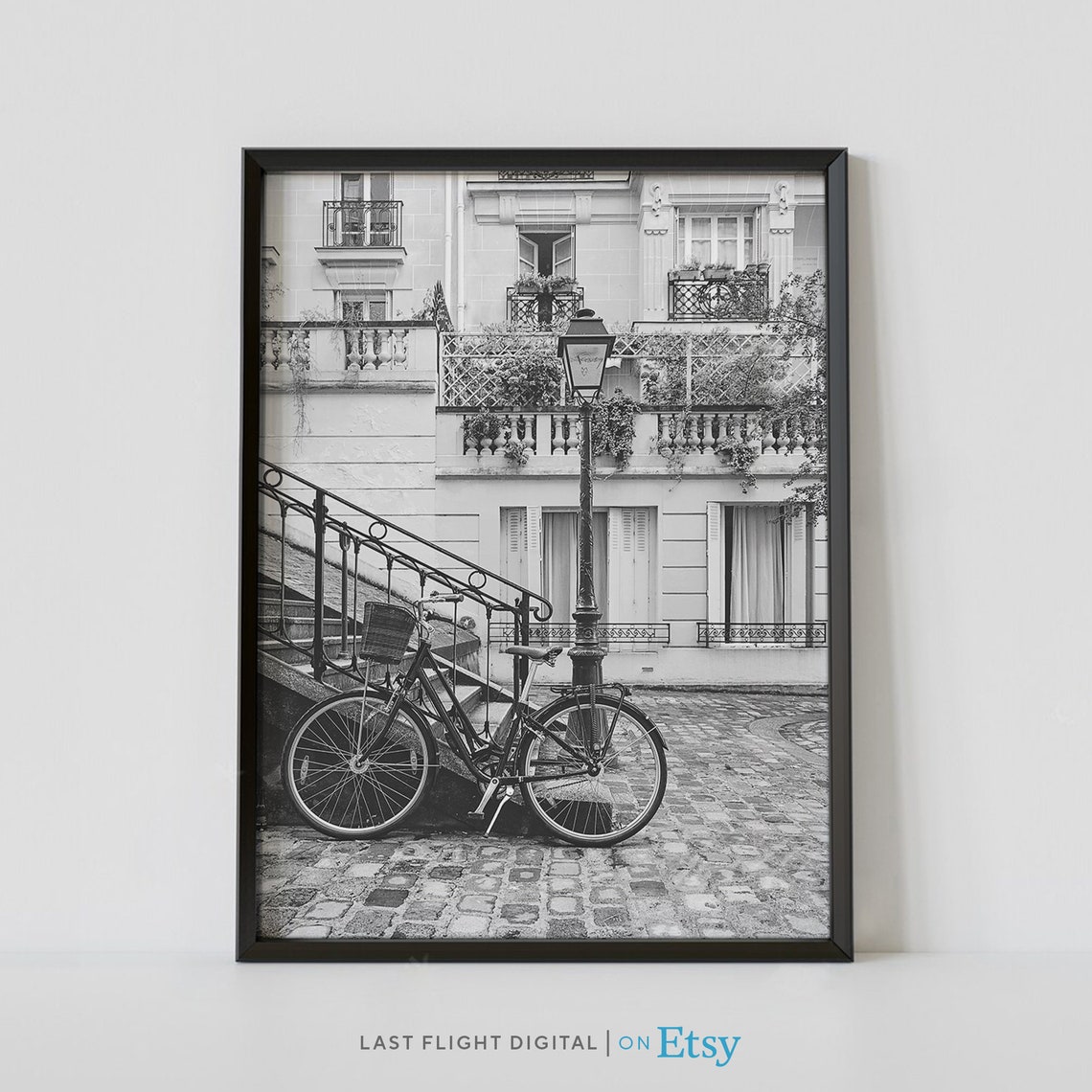 Paris Print City Streets France Poster Paris Poster Black And White Photo Cityscape Paris Skyline Downtown France Print Skyline