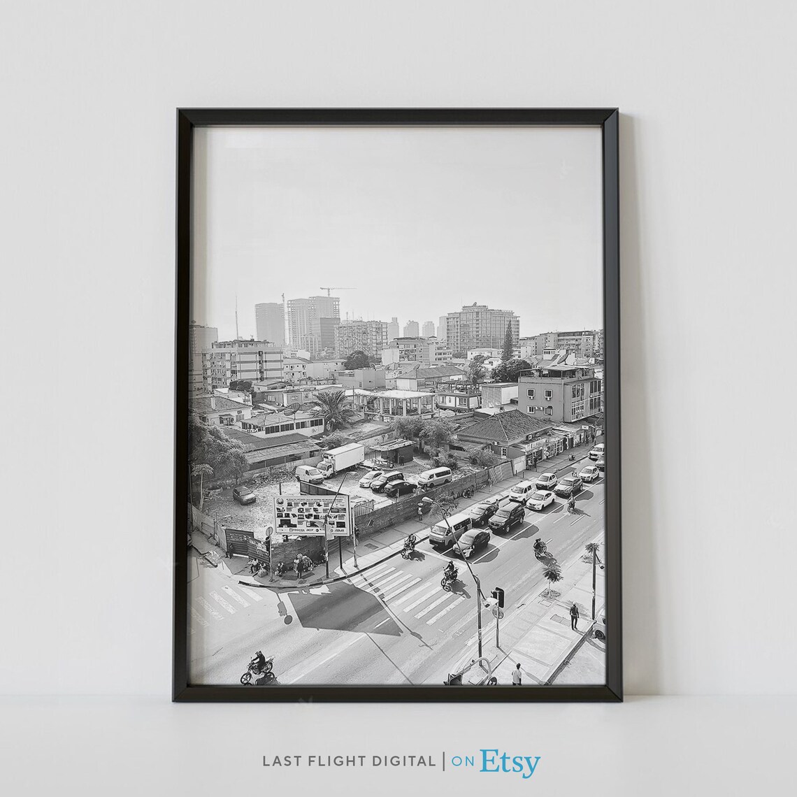 Angola Luanda City Street Scene Africa Urban Life View Poster