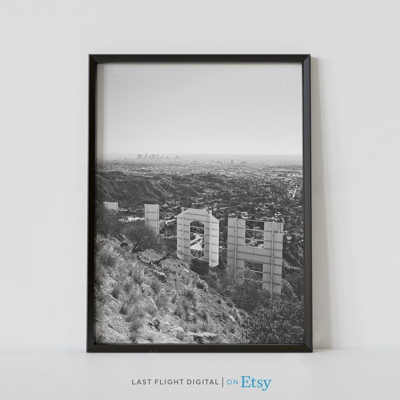 Los Angeles Hollywood Sign California Travel Poster
