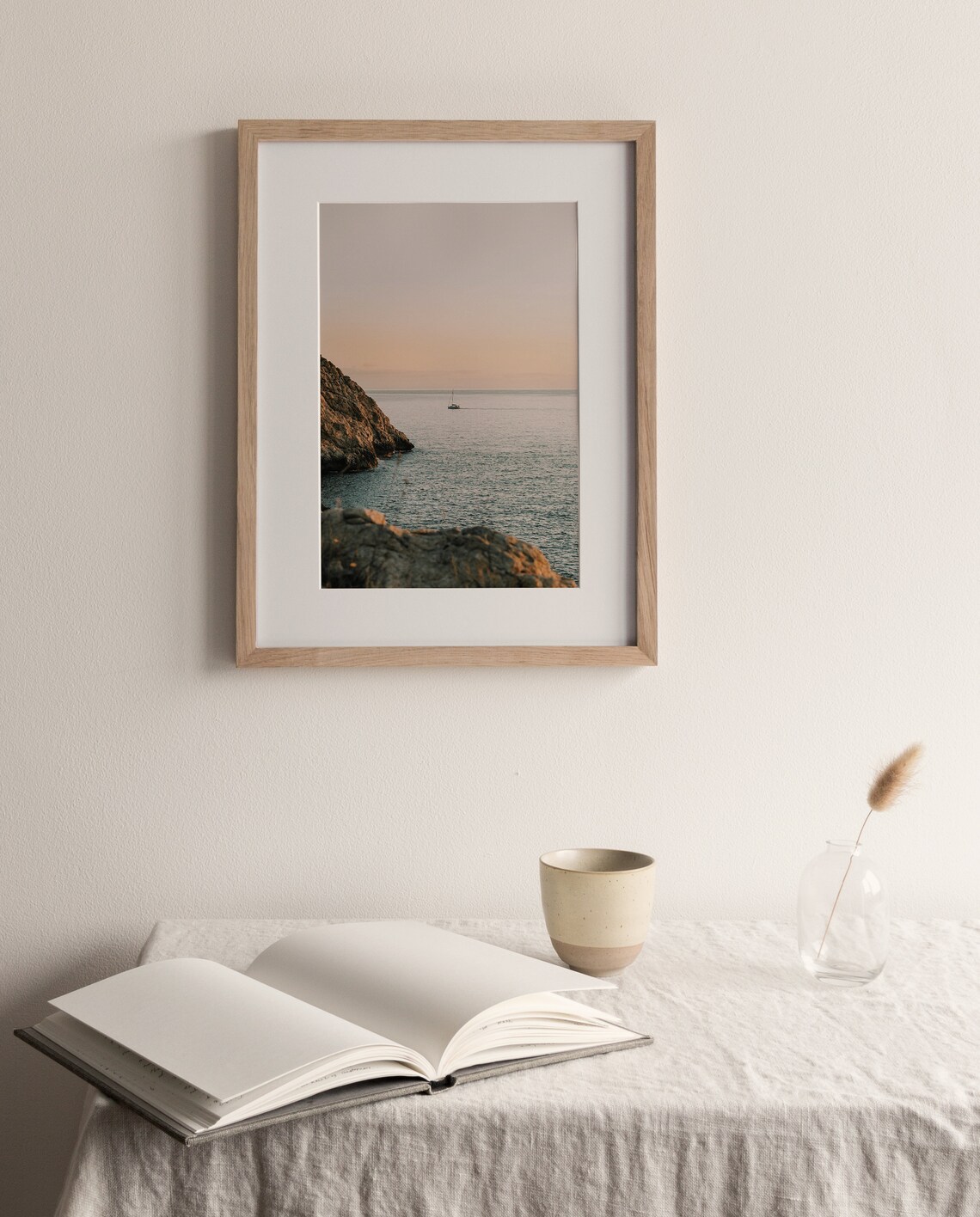 Beach Print, Pastel Sunset Coastal Art Poster - Image 3