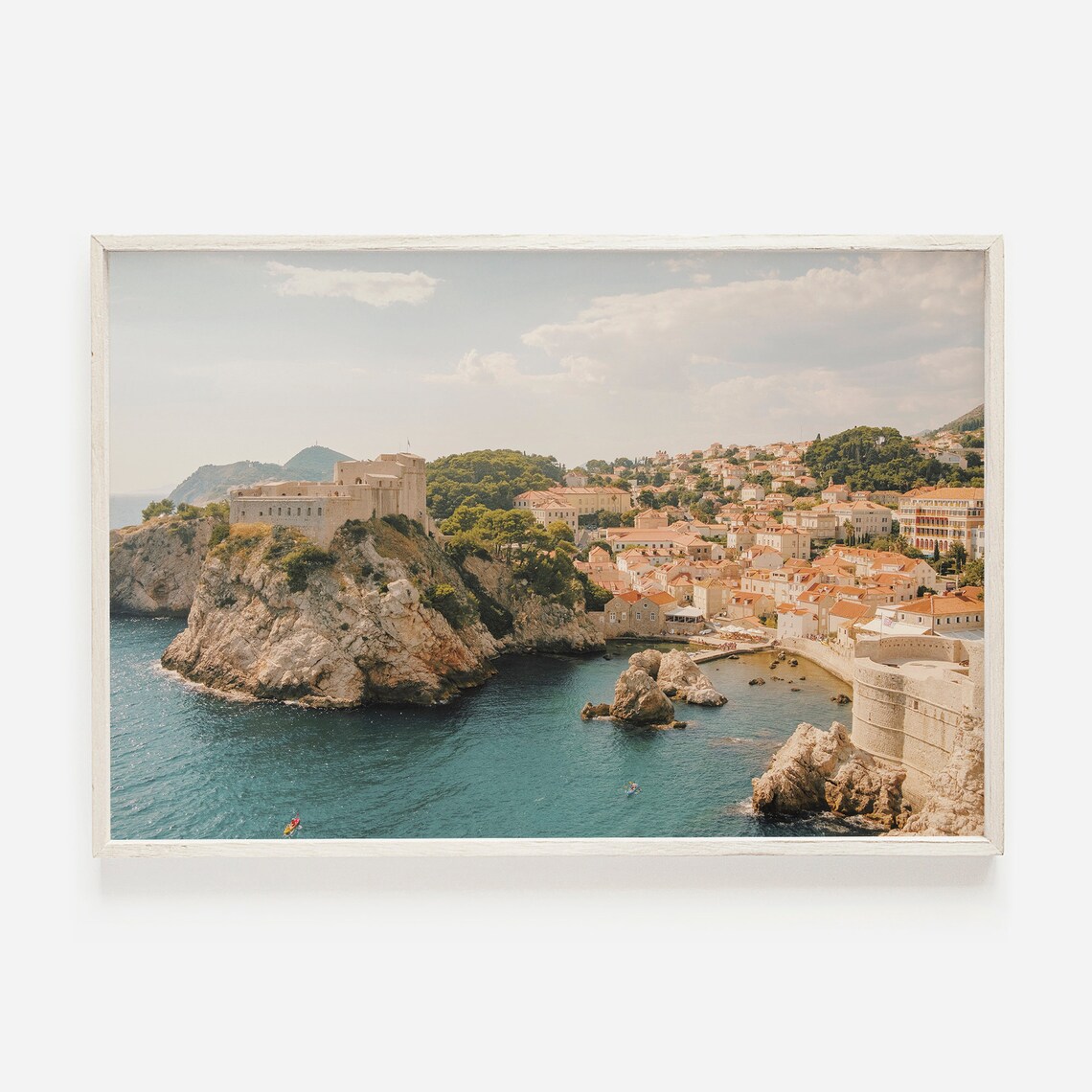 Dubrovnik Travel Poster, Adriatic Sea Port City