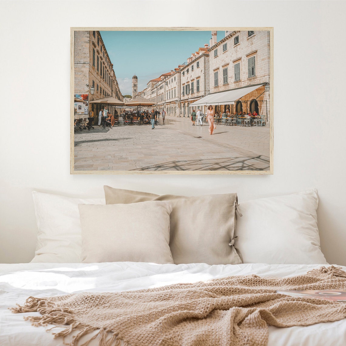 Dubrovnik Stradun Main Street Cafes Old Town Croatia Summer Poster - Image 3