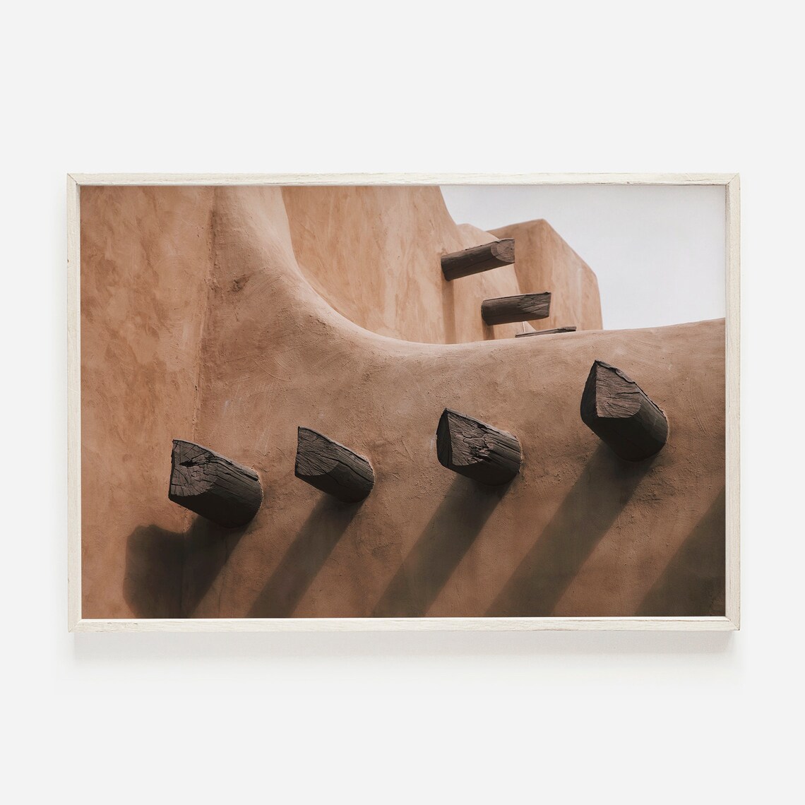 Santa Fe Adobe House Architecture Print, Southwestern Decor
