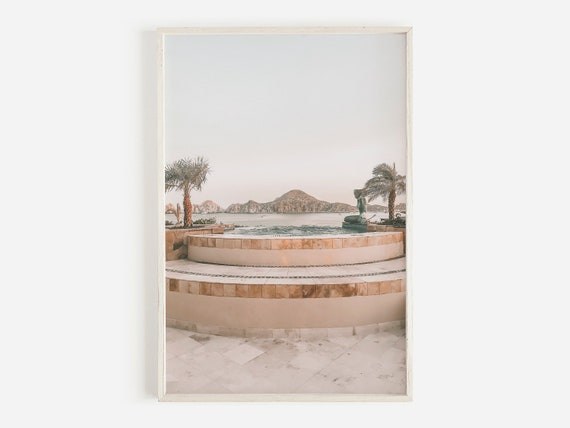 Sunset Beach Print Pastel Wall Art Tropical Photography Beach Wall Art Print Art