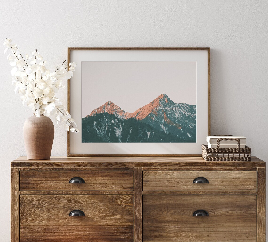 Mountain Sunrise Art Print, Nature Landscape - Image 3