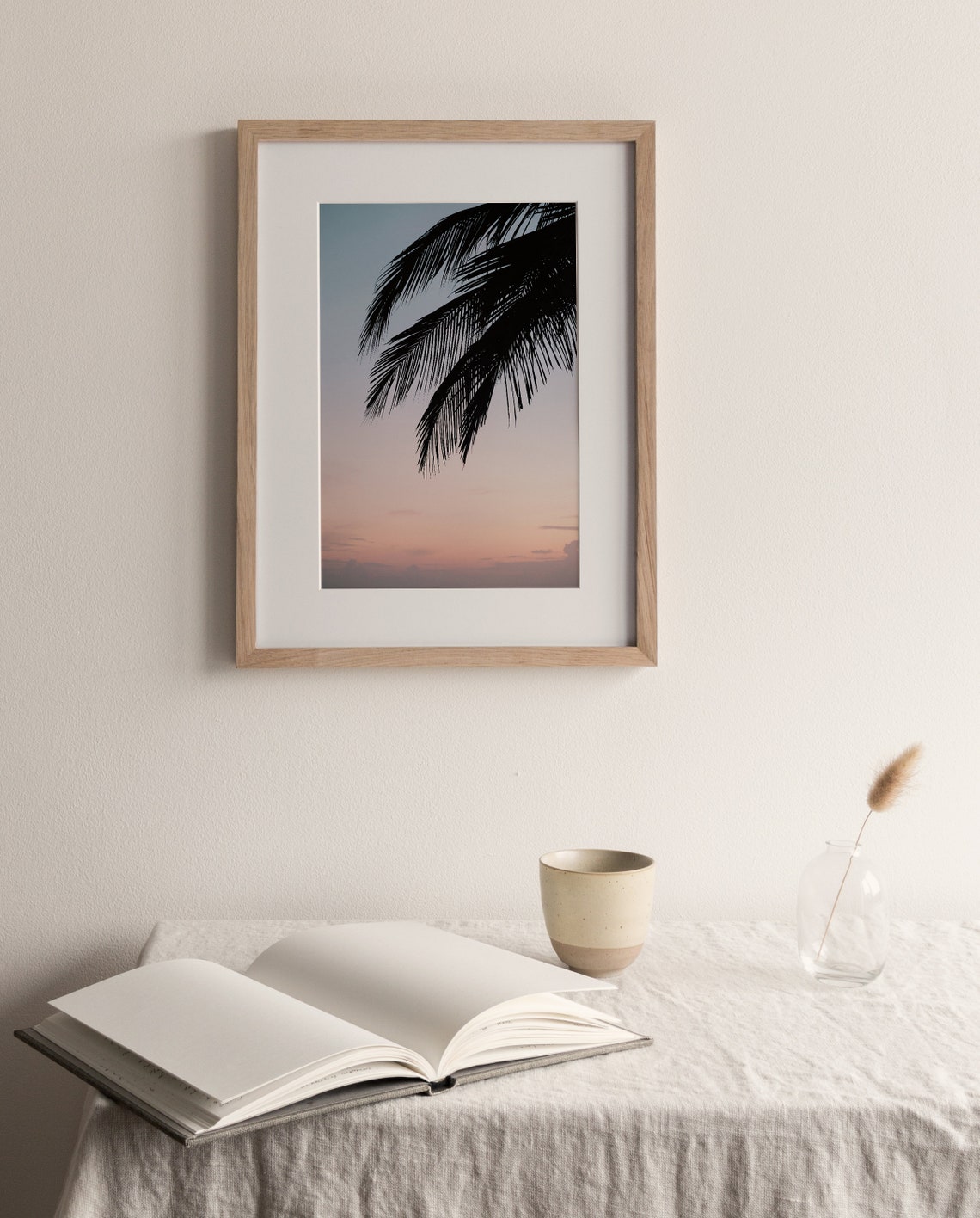 Palm Tree Print Pastel Beach Print Beach Photography Tropical Prints Coastal Wall Decor - Image 3