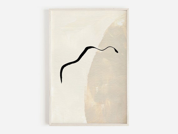 Neutral Abstract Print Contemporary Wall Art Minimalist Print Abstract Art Living Room Prints Large Bedroom Poster