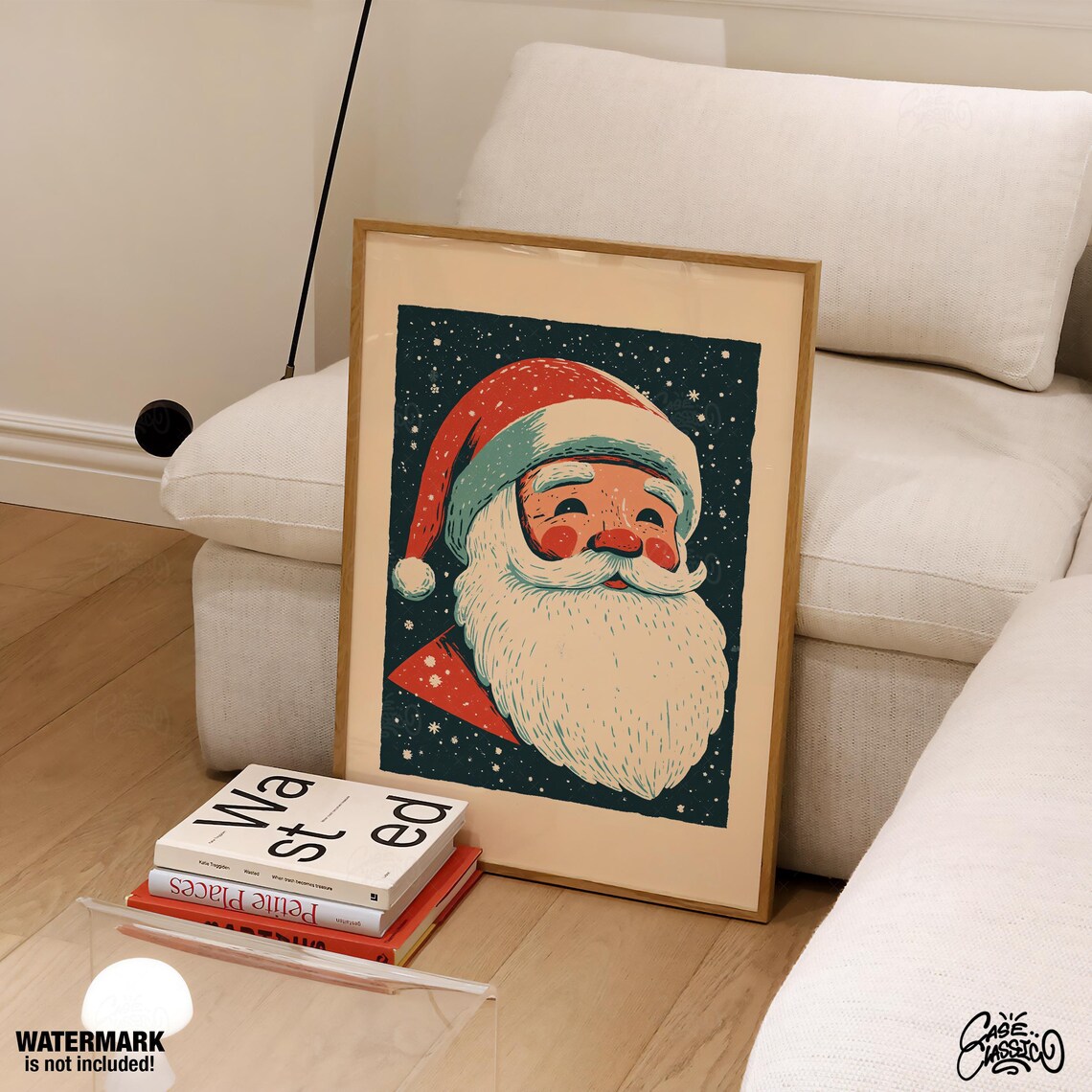 Santa Claus Christmas Wall Art Funny Poster Prints Nursery Museum Quality
