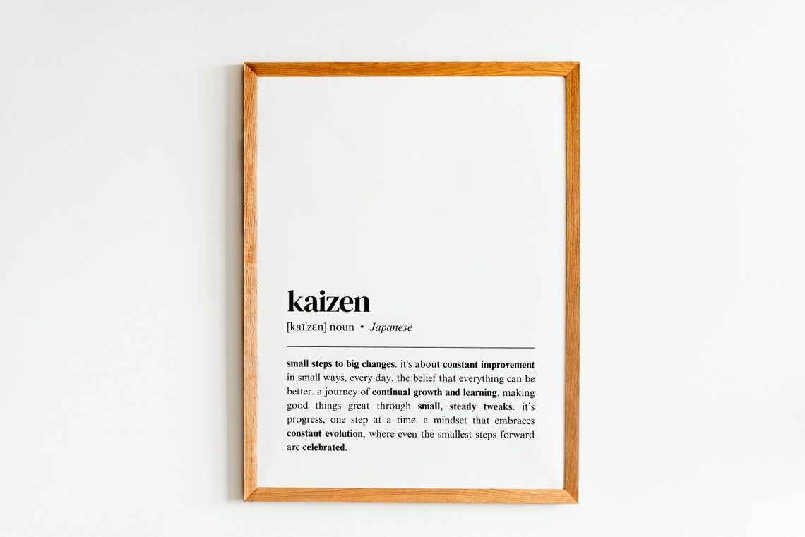 Kaizen Definition Japanese Art Poster