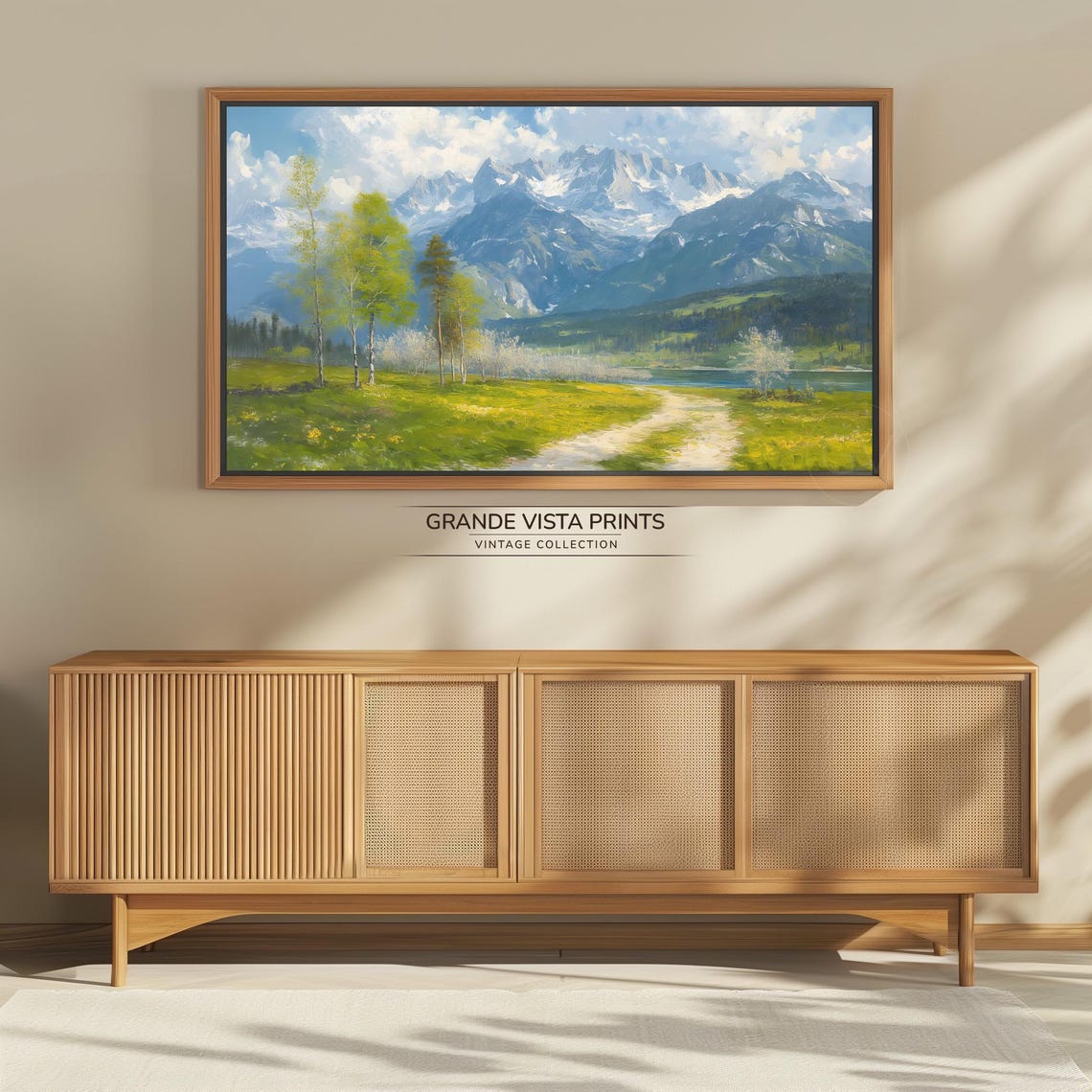 Spring Mountain Frame Tv Art River Valley Landscape Home Decor Gv4084 - Image 4