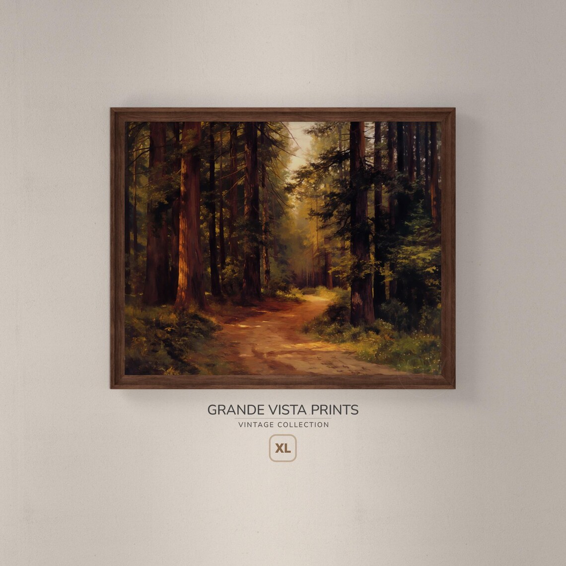 Extra Large Redwood Forest Forest Trees Landscape Painting Wall Art Large Forest Landscape Artwork Gv4937 - Image 4