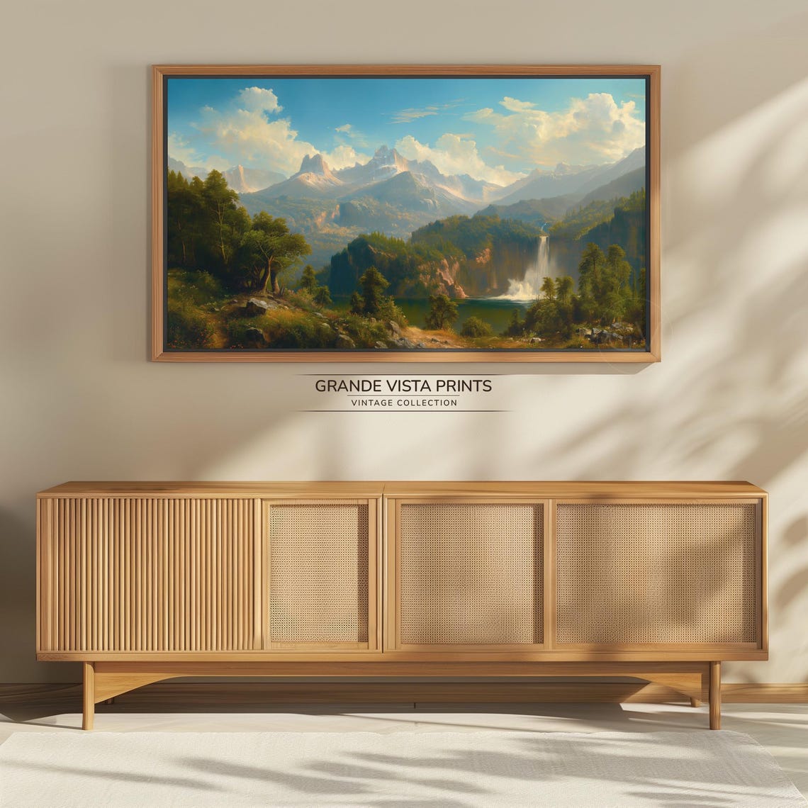 Mountain Falls Frame Tv Art Landscape Painting Frame Tv Art Plateau Landscape Artwork Instant Gv4212 - Image 4