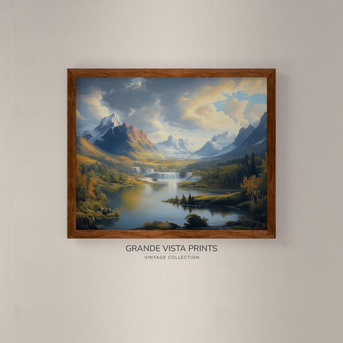 Mountain Valley Landscape Painting Wall Art Mountain Landscape Wall Art Gv4875 - Image 4