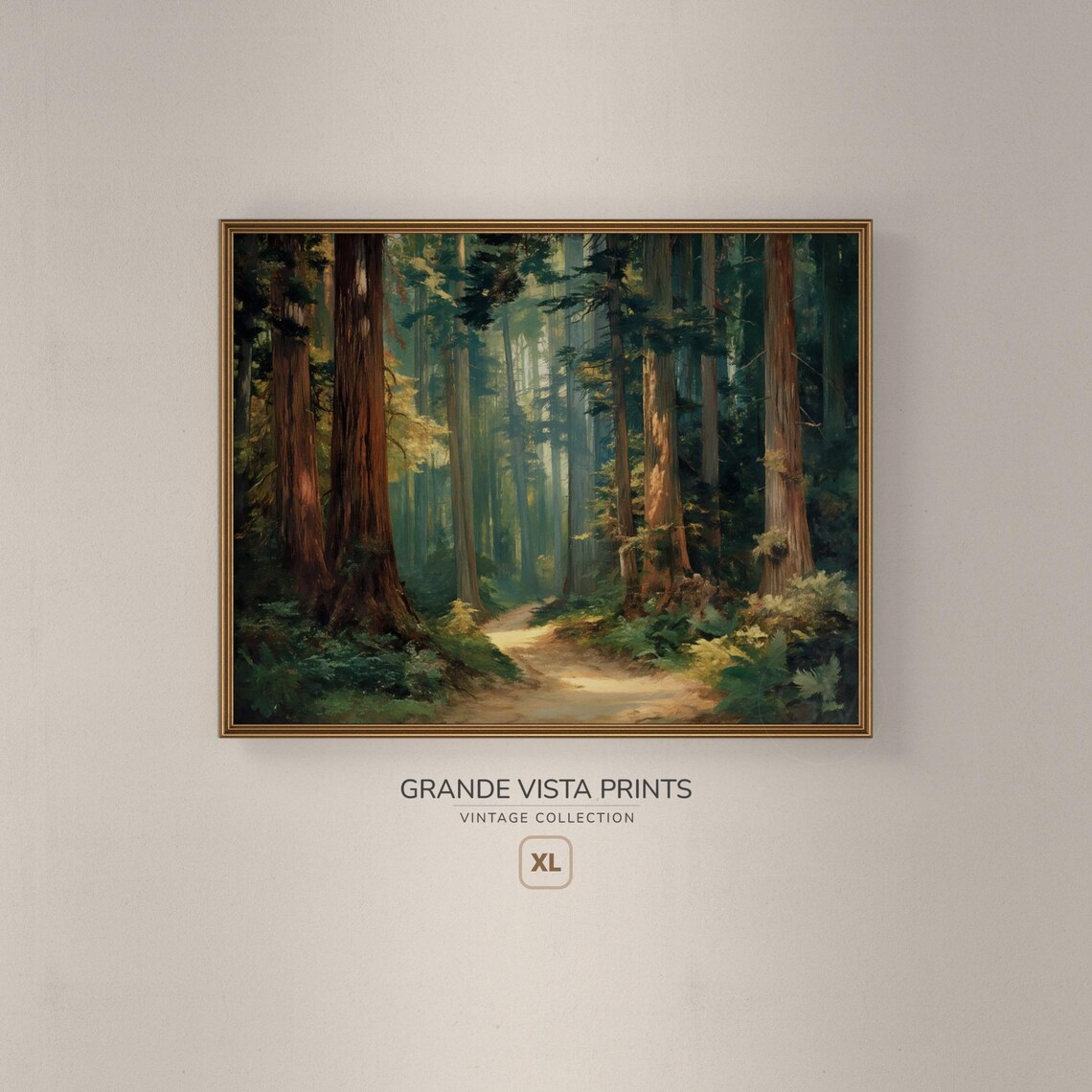 Redwood Forest Path, Landscape Art Print - Image 3