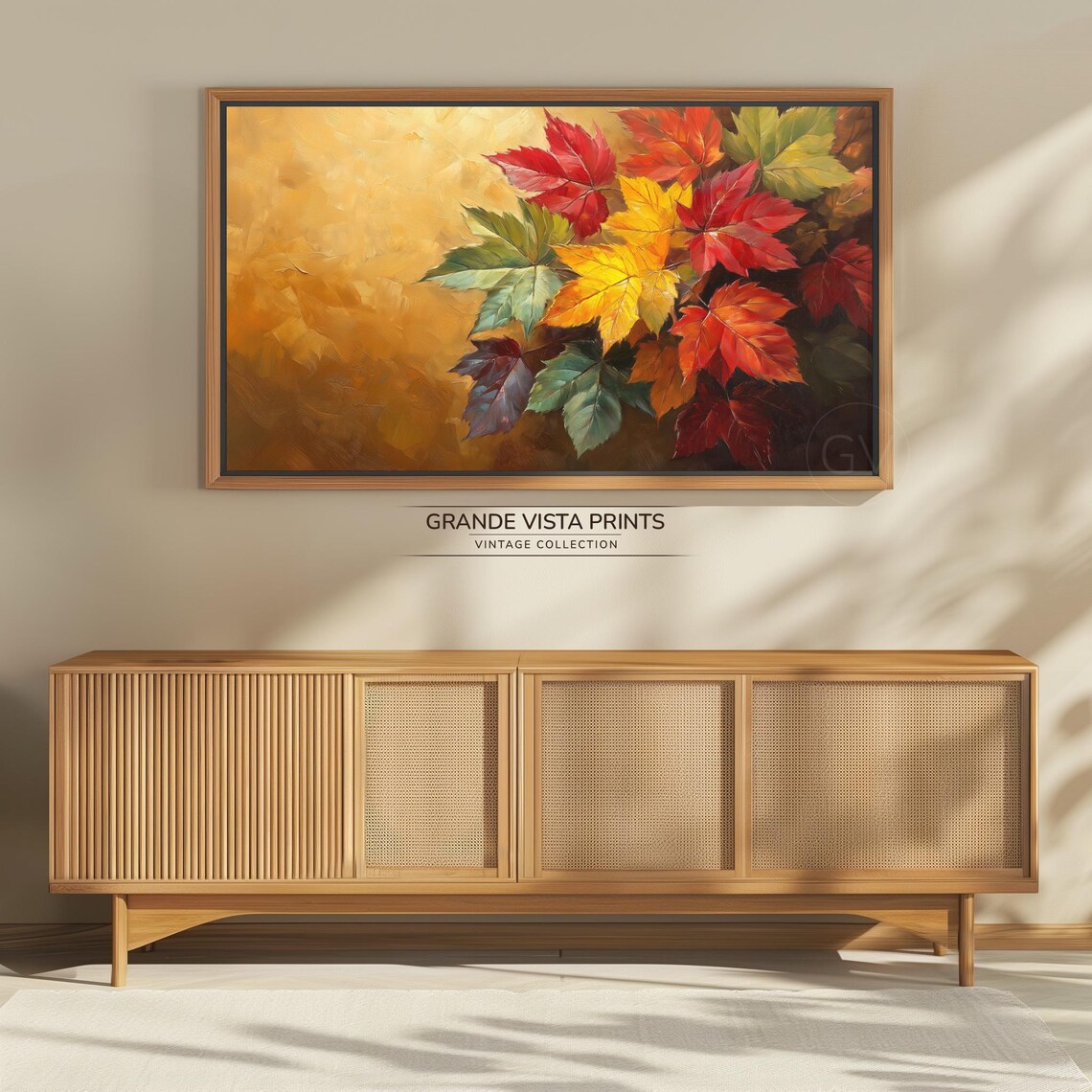 Autumn Leaf Branch Golden Bouquet Warm Fall Foliage Painting Poster - Image 4