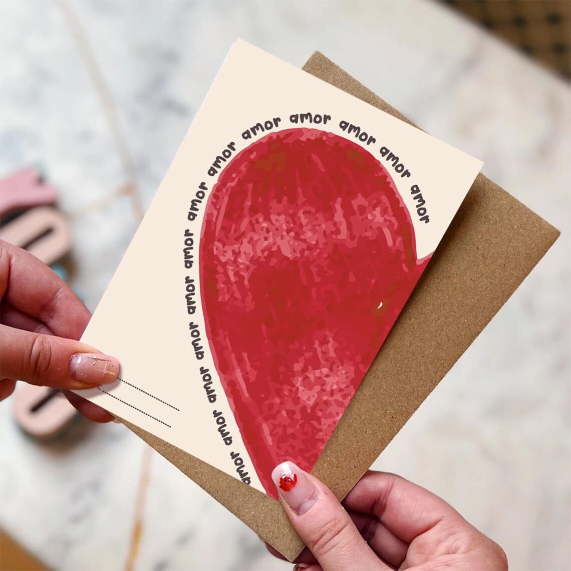 Valentine's Day Amor Love Minimalist Art Print - Image 3