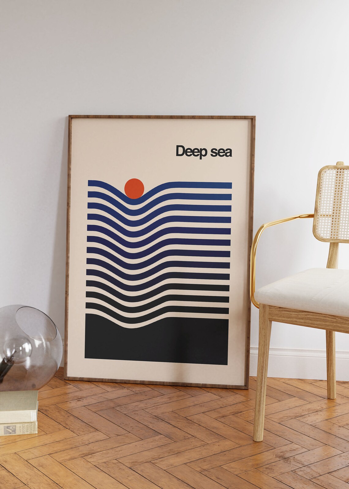 Retro Minimalist Sea Print, Mid Century Modern - Image 3