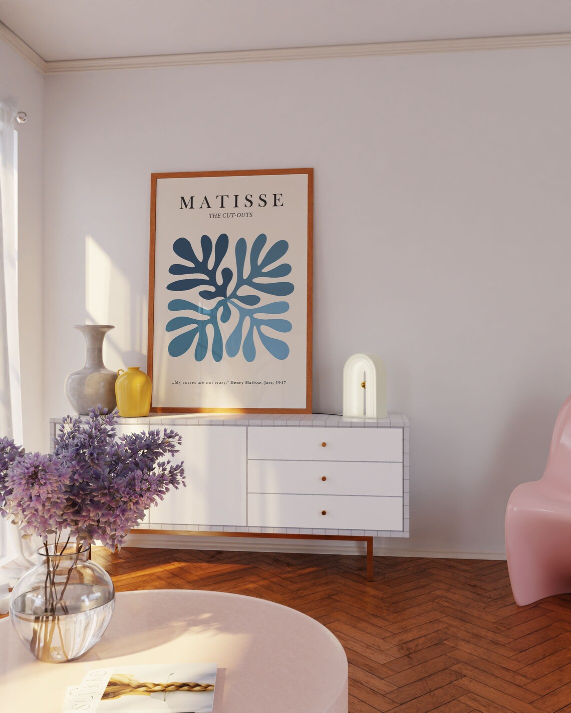 Henri Matisse Cut Out Print Blue Wall Art Museum Exhibition Poster Modern Over Bed Wall Decor Instant - Image 2