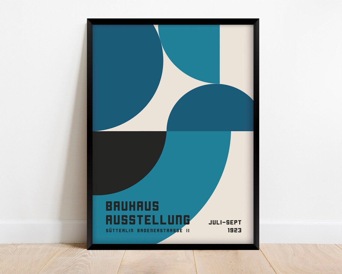 Bauhaus Exhibition Poster 1923, Mid Century Modern Print