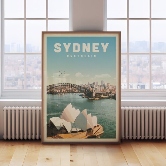 Sydney Australia Poster Print, Harbour Bridge Skyline