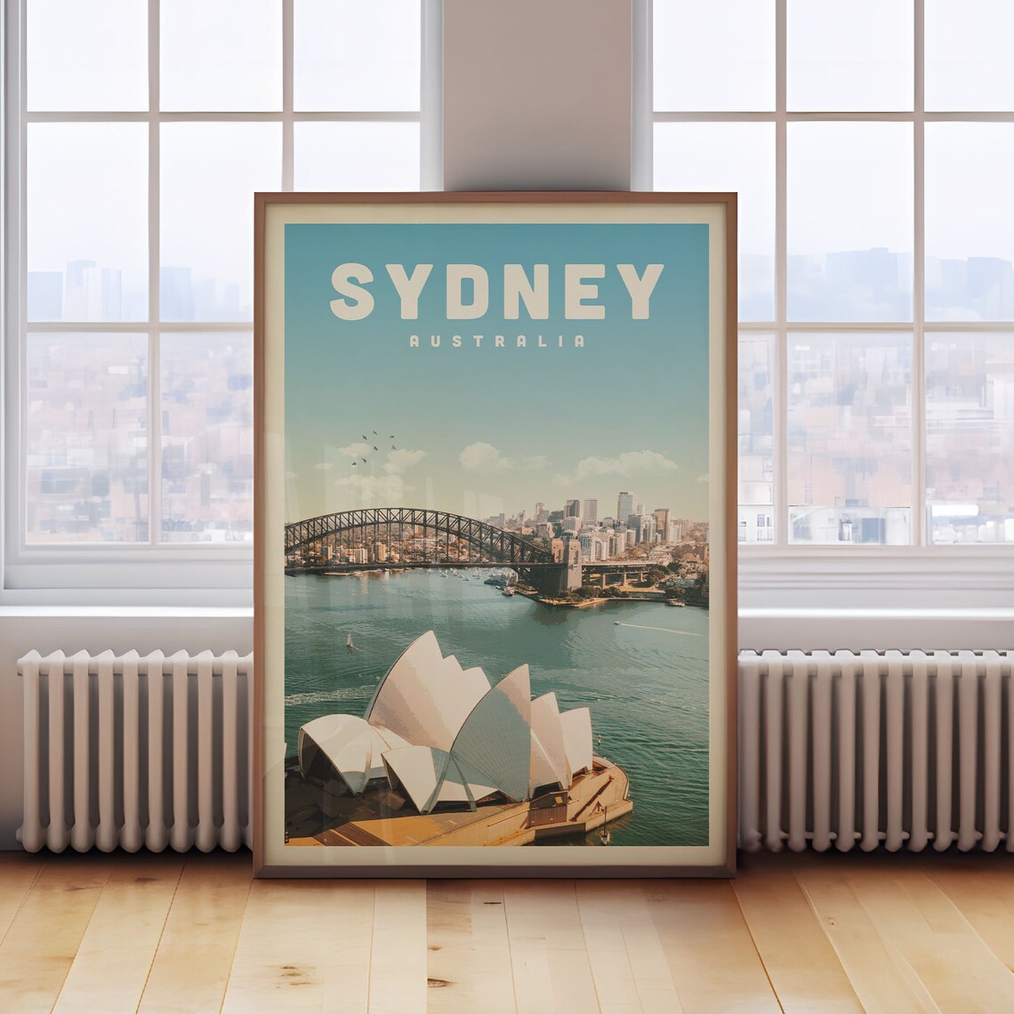 Sydney Australia Poster Print, Harbour Bridge Skyline