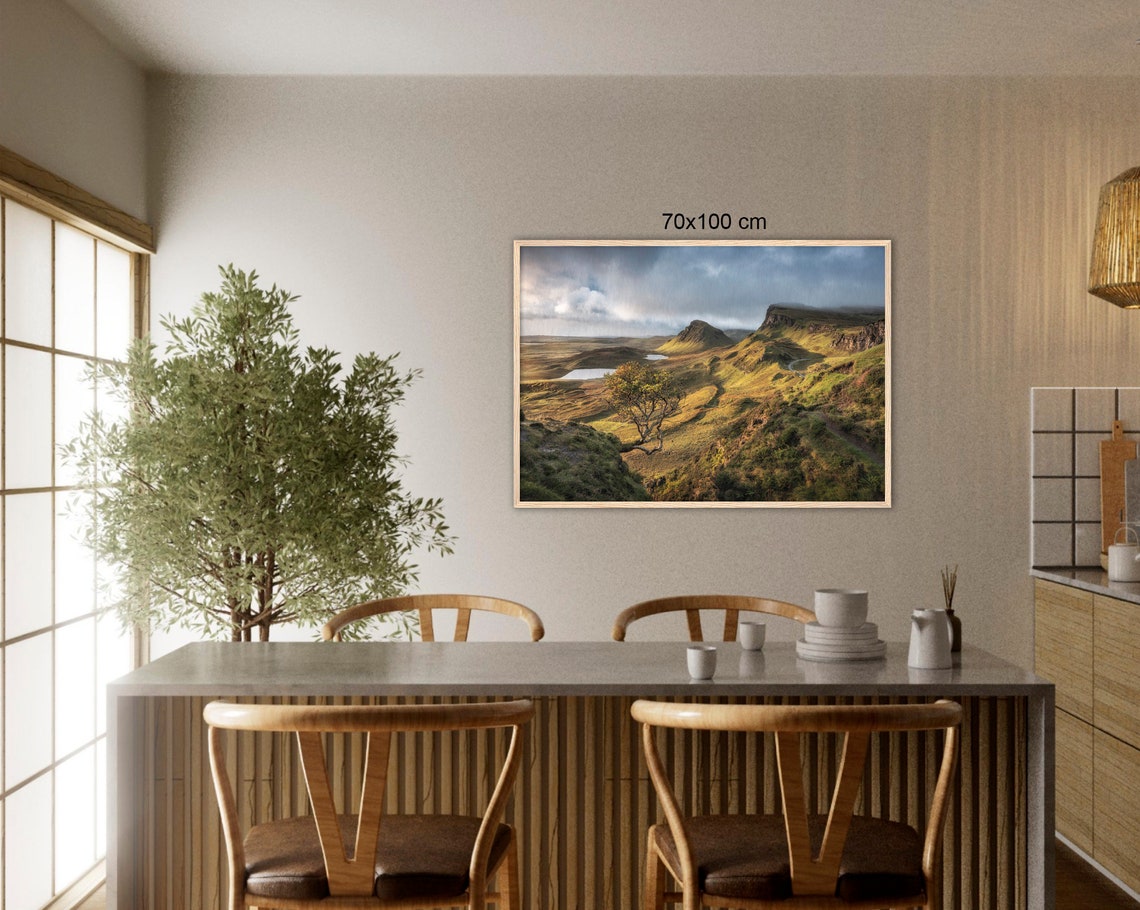 Isle Of Skye Scotland Highland Valley Lone Tree Golden Light Poster - Image 3