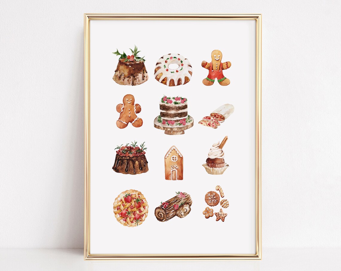 Gingerbread Man Christmas Wall Art, Rustic Farmhouse