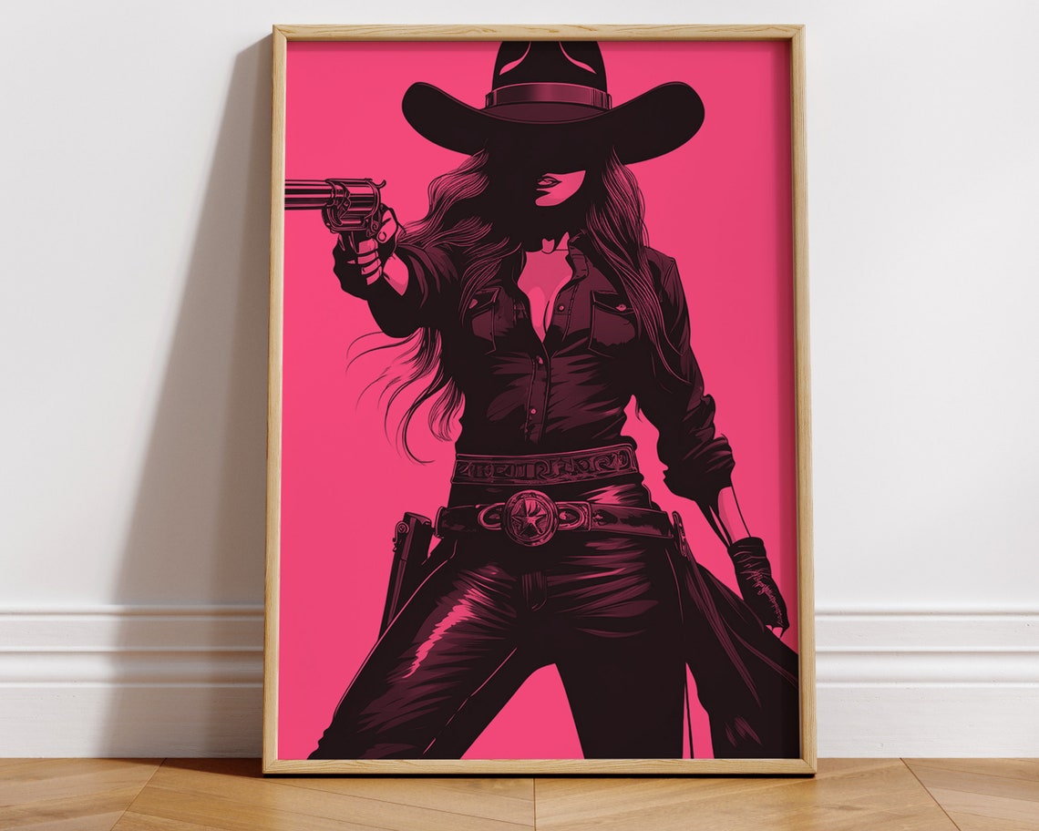 Cowgirl Print, Maximalist Western Art