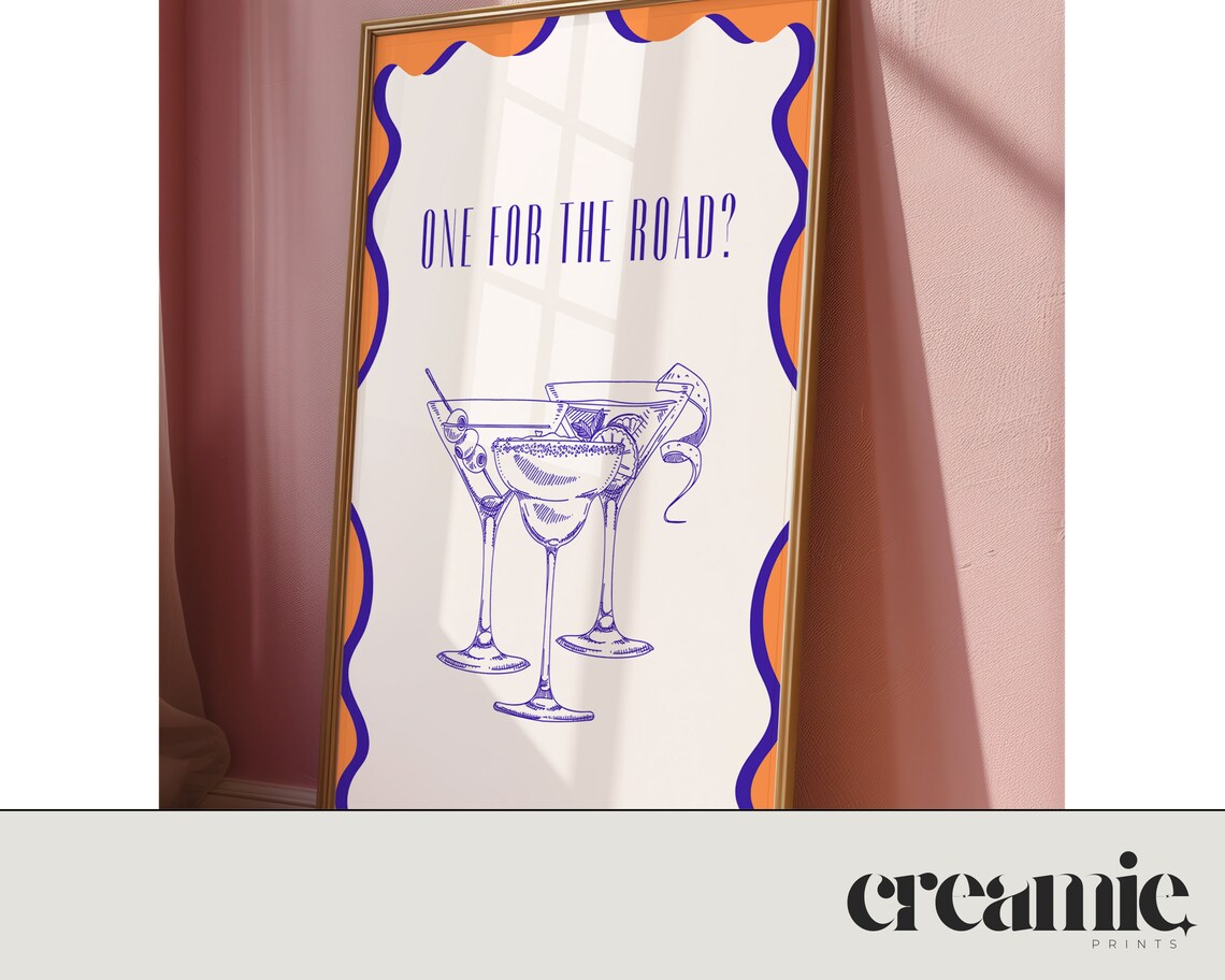 Cocktail Print, Modern Retro Maximalist Art Print - Image 3