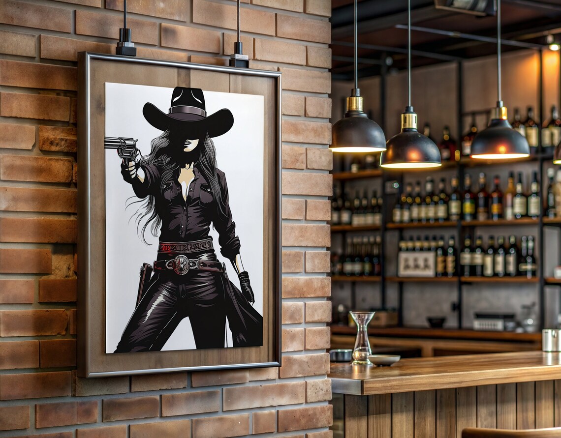 Fierce Cowgirl, Western Woman Illustration - Image 2