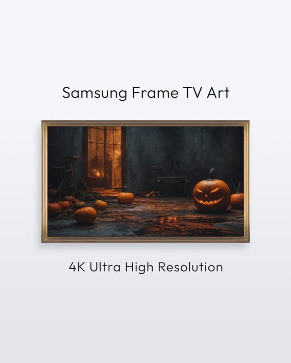 Spooky Halloween Art Samsung Frame Tv Jackolantern Pumpkins 4k Print